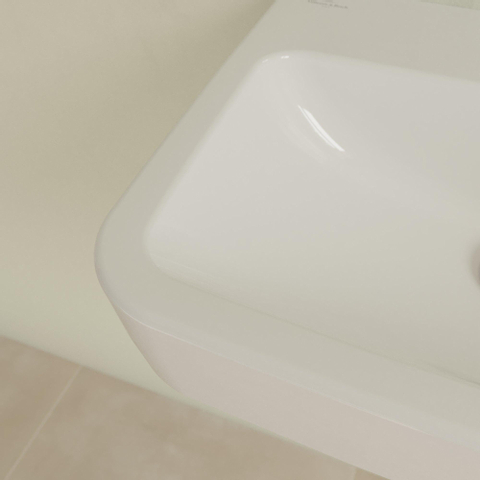 Villeroy & Boch O.novo fontein - 50x37cm - zonder kraangat - zonder overloop CeramicPlus - White Alpine (glans wit) SW448491