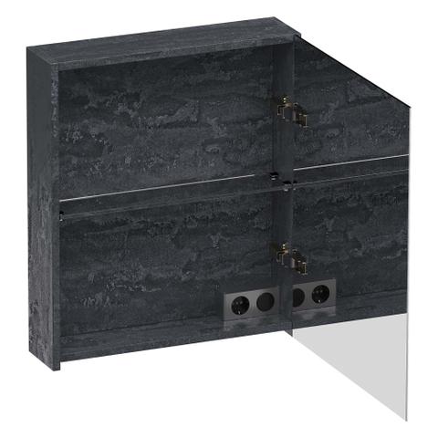 BRAUER Impress spiegelkast – 59x70x15 cm – rechtsdraaiend, dubbelzijdige spiegeldeurr – Damascus SW720970