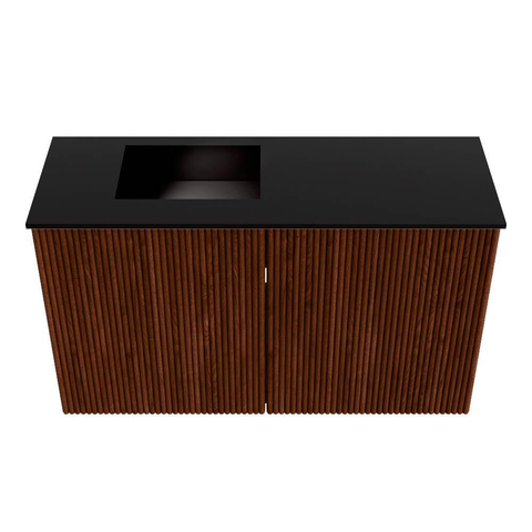 Mondiaz JOYA 70cm meuble de toilette - couleur Ruby - Vasque FAYE position Gauche Sans trou de robinet couleur Urban SW1421786