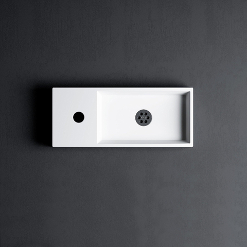 Clou Mini Wash Me lave-mains 45x19cm trou de robinet à gauche Céramique Blanc SW9286