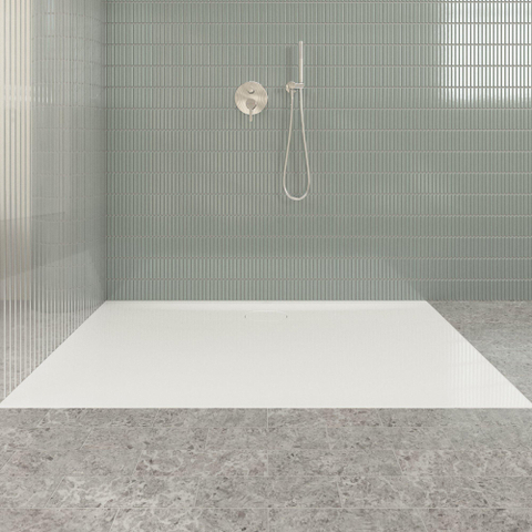 Villeroy & Boch Ecora douchebak - 150x100x3.5cm - afvoer lange zijde - white alpine (wit) SW1558959