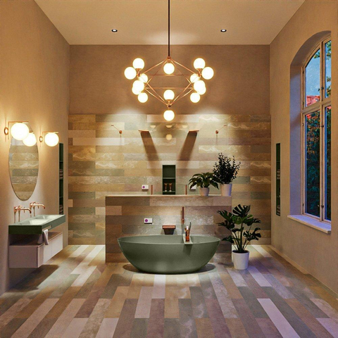 MONDIAZ FLOAT Baignoire îlot - 170x80cm - Armée SW491521