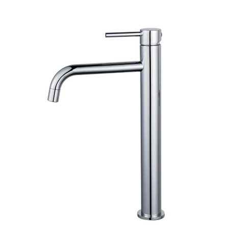 Fortifura Calvi Slim Wastafelkraan - 32cm - verhoogd - opbouw - hoogglans chroom SW377813