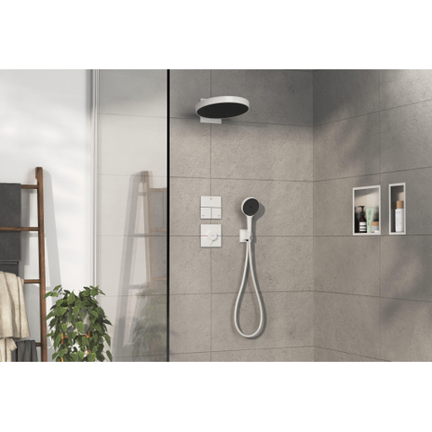 Hansgrohe ShowerSelect Comfort E Thermostat - encastré - 1 fonction - sortie supplémentaire - blanc mat SW918016
