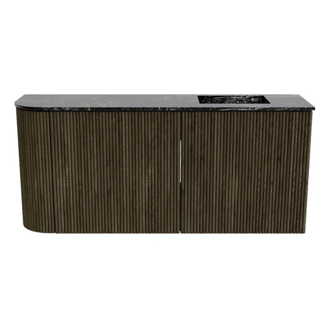 Mondiaz JOYA-DLUX 91.6cm toiletmeubel - ronding links kleur Shadow - Wastafel FAYE positie Rechts Zonder kraangat kleur Lava. SW1422878