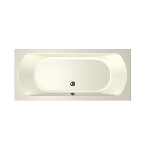 Xenz Lagoon Baignoire duo - 180x80x53 - bonde centrale - acrylique - pergamon SW103176