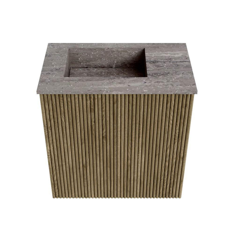 Mondiaz JOYA-DLUX Meuble de toilette 40cm - couleur Dusk - Vasque FAYE position Gauche 1 trou de robinet couleur Oza SW1425952