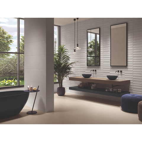 ÉCHANTILLON Terravito Alerno carreau mural - 40x120cm - 7mm - rectifié - Ivory SW1130580