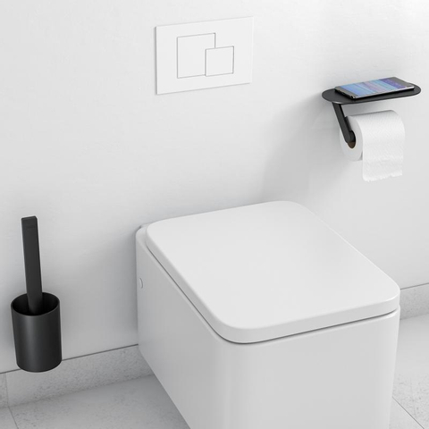 Hansgrohe Wallstoris Ensemble WC porte-rouleau et garniture brosse mat noir SW651192