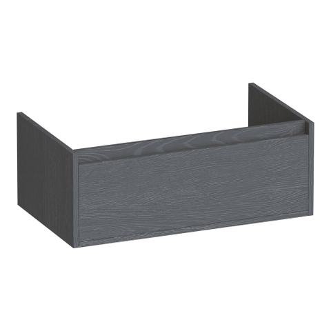 BRAUER Hope meuble sous-lavabo - 80x30x45.5cm - 1 tiroir softclose sans poignée - 1 découpe pour siphon - Timber Grey SW1198864