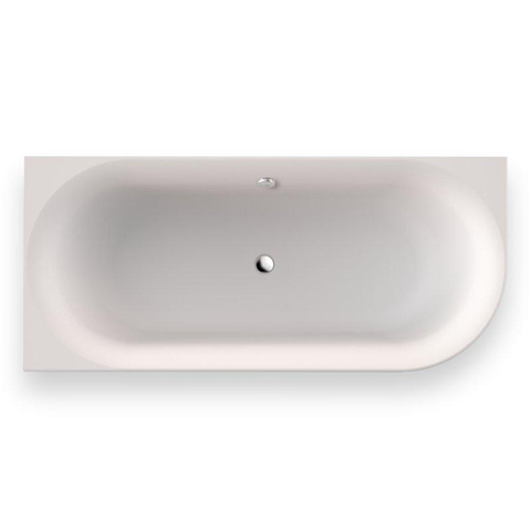 Plieger Kansas Baignoire d'angle - 180x80x60cm - angle gauche - avec arrivée d'eau - avec garniture de vidage et de trop-plein - avec pieds - acrylique - blanc mat SW1027778