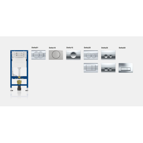 Geberit Duofix Basic UP100 Delta inbouwreservoir - voor wand wc - 112cm - 12cm - wandankers - blauw SW1237473