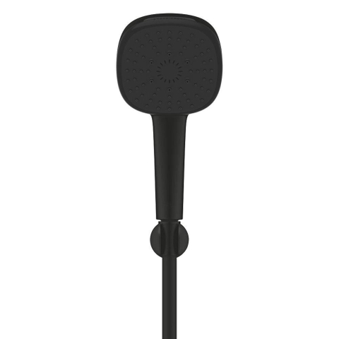 Grohe TEMPESTA CUBE Badset - met handdouche - 3 straalsoorten - inclusief handdouchehouder en doucheslang 150cm - matte black (mat zwart) SW1185476