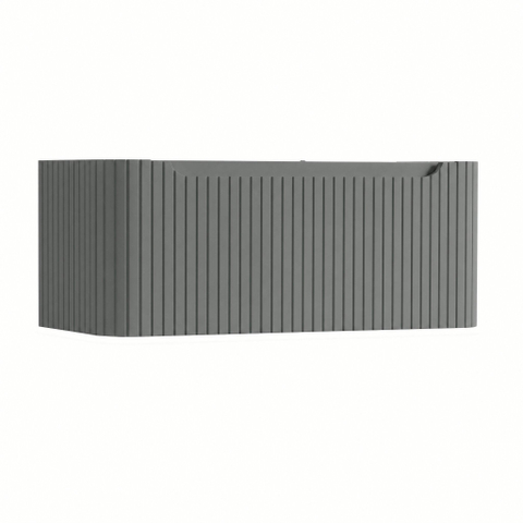H&R Badmeubelen Juice Wastafelonderkast - 100x45x40cm - afgeronde hoeken - 3D-front - 1 lade - geïntegreerde greep - petrol mat SW1259145
