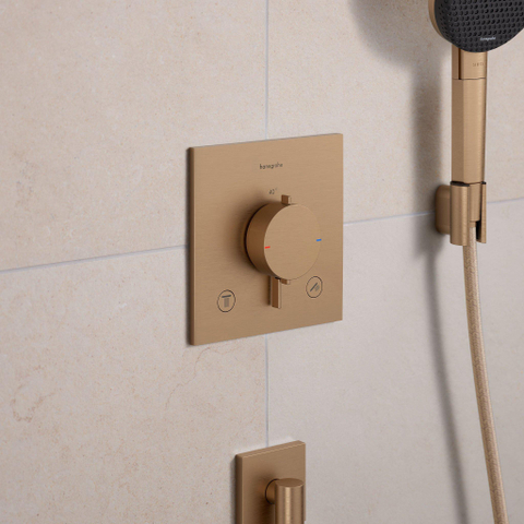 Hansgrohe Ecostat Comfort E Mitigeur thermostatique encastré - 2 fonctions - bronze brossé SW1389947