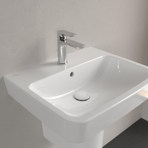 Villeroy & Boch O.novo wastafel - 55x46cm - met overloop - 1 kraangat - White Alpine (glans wit) SW448415