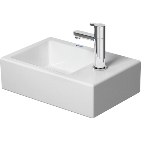 Duravit Vero air Fontein - met kraangat rechts - zonder overloop - 38x25cm - inclusief bevestiging - glans wit SW211103