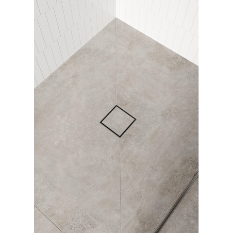 Hansgrohe RainDrain Spot Puntafvoer - 15x15cm - achterzijde betegelbaar - brushed stainless steel SW1590452