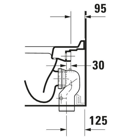 Duravit Starck 3 Closetpot staand - diepspoel - 36x56cm Pit - wit SW114651