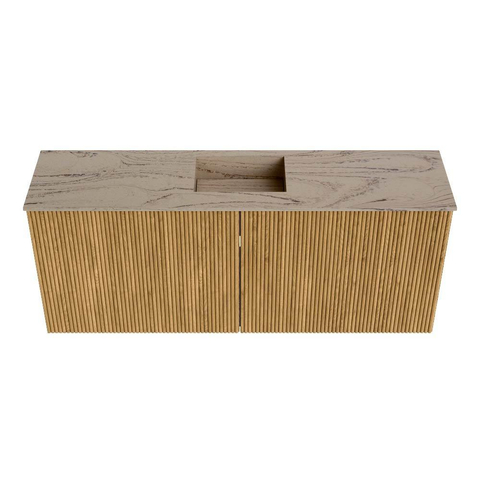 Mondiaz JOYA-DLUX 100cm toiletmeubel - kleur Oak - Wastafel FAYE positie Midden 1 kraangat kleur Arena. SW1423879