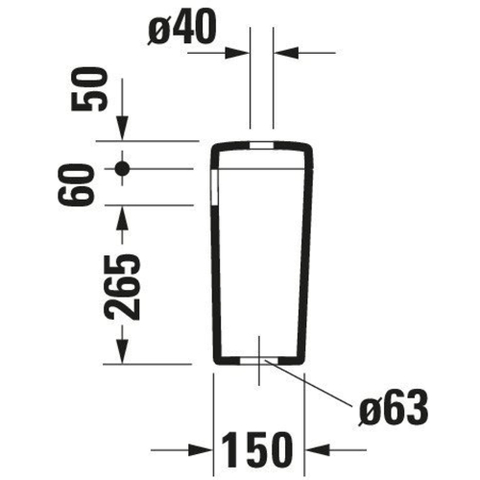 Duravit D-code Reservoir - 390x375x175mm - dualflush - met binnenwerk - wit 0315247