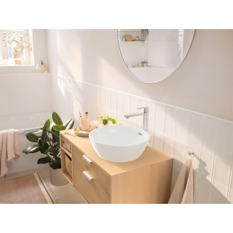 Hansgrohe Rebris s Eengreeps wastafelmengkraan - 240 - coolstart - ecosmart+ - voor waskommen - met PopUp - trekwaste - hoogglans chroom SW796369