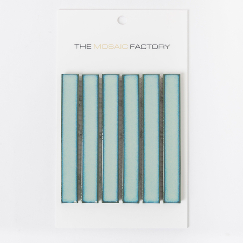 ÉCHANTILLON The Mosaic Factory Sevilla carreau de mosaïque 2x14.5x0.8cm pour mur kitkat finger Céramique turquoise SW862240