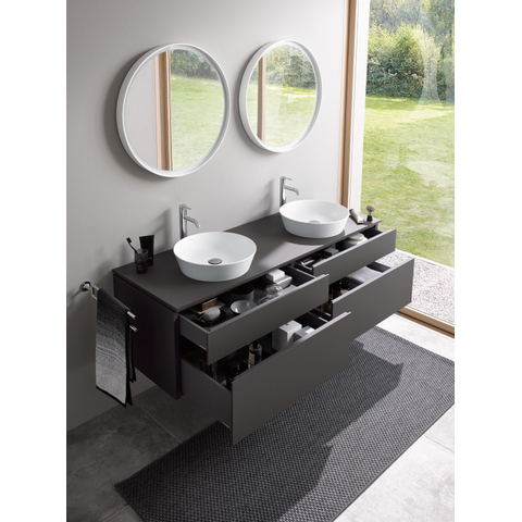 Duravit Cape cod Opzetwastafel - 43x43cm - zonder kraangat - zonder overloop m.wit - mat wit SW297014
