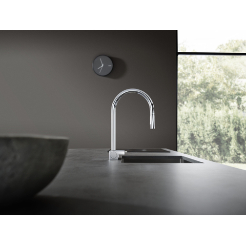 Hansgrohe Aquno Select M81 - 1 greeps keukenkraan - 170 uittrekbare vuistdouche - 3jet - sbox - hoogglans chroom SW878838