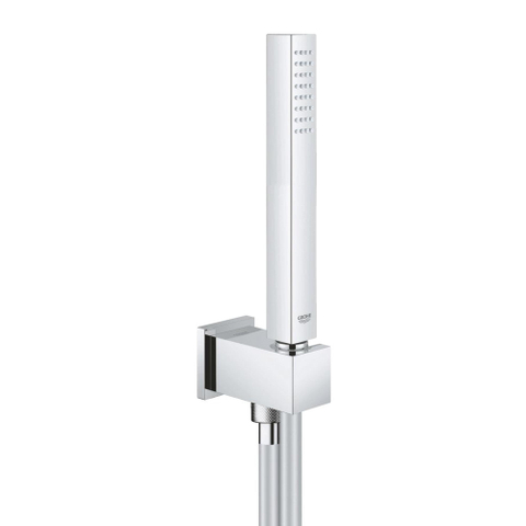 GROHE Euphoria Cube Stick Handdoucheset - 1 straalsoort - staaf - met houder - met wandaansluitbocht - gladde slang - 125cm - chroom OUTLETSTORE STORE41990