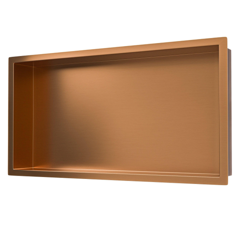 Wiesbaden Demis inbouwnis 30 x 60 x 10 cm geborsteld brons koper PVD OUTLETSTORE STORE44086