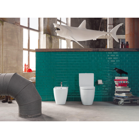 Duravit ME by Starck réservoir WC - 39.5x18x35cm - raccord latéral - double chasse - blanc SW84190