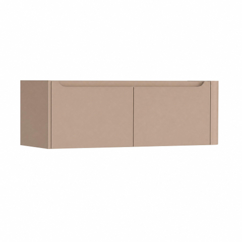 H&R Badmeubelen Juice Wastafelonderkast - 120x45x40cm - rechterhoek afgerond - 2 lades - geïntegreerde greep - peach SW1259977