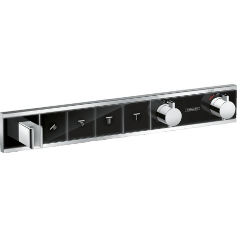 Hansgrohe RainSelect élément de finition pour robinet de douche encastré thermostatique pour 4 fonctions 59.8x90cm noir/chrome SW157092