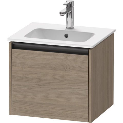 Duravit Ketho.2 Wastafelonderkast - 51x42x44cm geschikt - voor 1 waskom - spaanplaat Eiken (terra) - mat eiken terra (hout) SW773032
