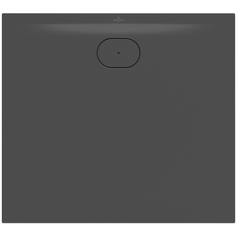 Villeroy & Boch Ecora douchebak - 100x90x3.5cm - afvoer lange zijde - anthracite (antraciet) SW1558970