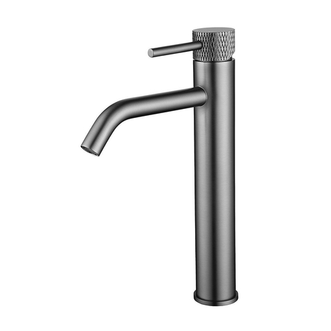 Wiesbaden Ribbd XL hoge wastafelmengkraan Gunmetal - SHOWROOMMODEL SHOW24568