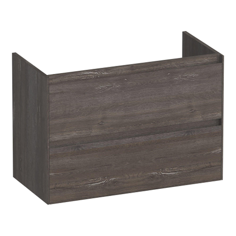 BRAUER Inspire meuble sous-lavabo peu profond 80 2 tiroirs softclose - sans poignée - 1 découpe pour siphon - Driftwood SW1200839