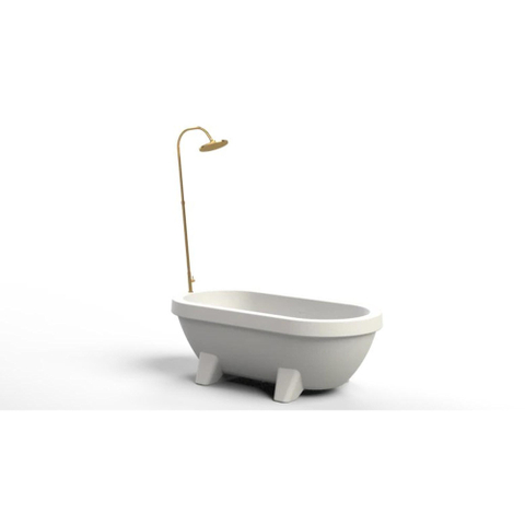 Gardentub Douche extérieur - raccord tuyau d'arrosage - 165cm - laiton borssé (doré) SW1075482
