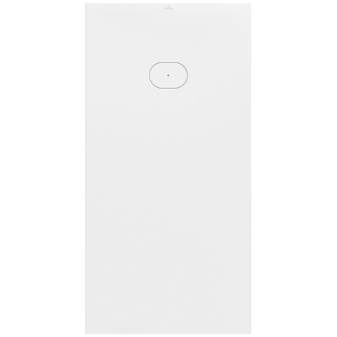 Villeroy & Boch Ecora douchebak - 160x80x4.5cm - afvoer korte zijde - stone white (wit) SW1558925