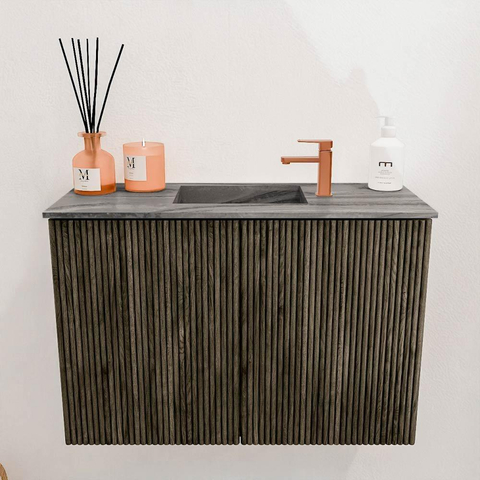 Mondiaz JOYA-DLUX 60cm toiletmeubel - kleur Shadow - Wastafel FAYE positie Midden 1 kraangat kleur Sombra. SW1425179
