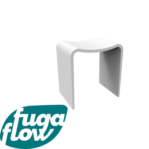 Fugaflow Caria Badkamerkrukje - 40x30x43cm - solid surface - mat wit - SW1204556