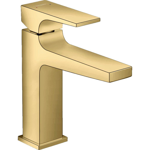 Hansgrohe Metropol 110 wastafelkraan - 18.4cm hoog - push open waste - voorsprong 13.5cm - glans goud SW297582