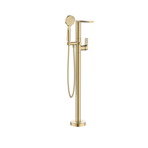Crosswater Fuse Badkraan - staand - met handdoucheset - gecoat messing geborsteld (goud) SW928040