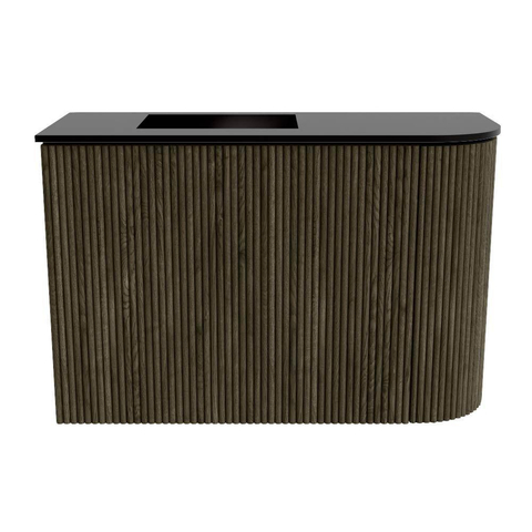 Mondiaz JOYA 61.6cm toiletmeubel - ronding rechts kleur Shadow - Wastafel FAYE positie Links 1 kraangat kleur Urban. SW1421555
