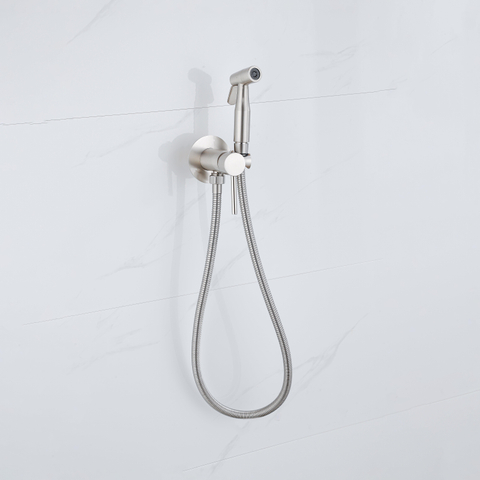 Fortifura Calvi Mengkraan Bidet - met handdouchehouder - geborsteld RVS SW1441137
