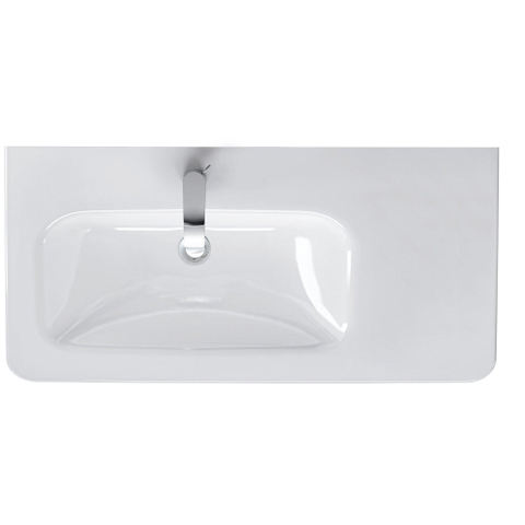 Duravit Durastyle Meubelwastafel asymmetrisch - met 1 kraangat links - 80x48cm - met wondergliss - wit SW54162