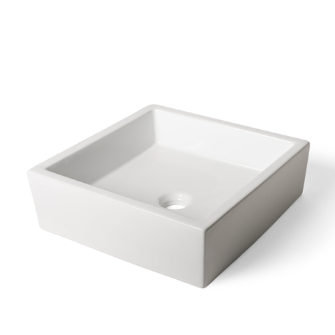 H&R Badmeubelen Elemento waskom - 40x40x12.5cm - vierkant - wit SW15792