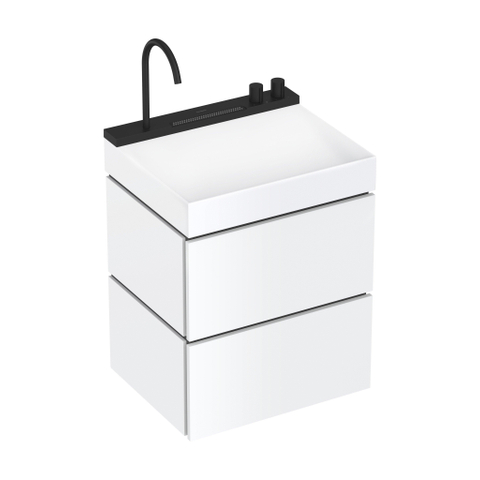 Hansgrohe Xilesa E Meuble sous-vasque - 58x47cm - 2 tiroirs - blanc mat SW1406584