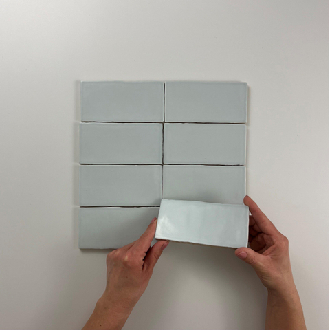 ÉCHANTILLON Terravito Galeno Carreau mural - 7.5x15cm - Rectangle - 8.5mm - Aqua mat SW736209